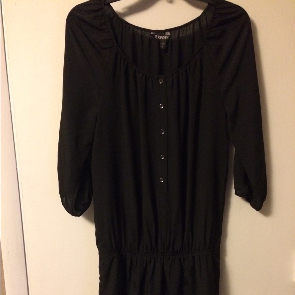 EXPRESS BLACK DRESS WITH LOW WAIST SIZE SM
